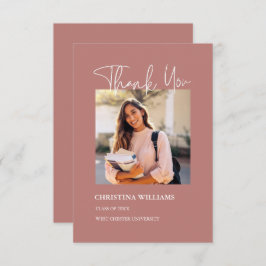 写真モダン卒業ありがとう サンキューカード