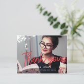 写真モダン卒業ありがとう ポストカード (スタンド正面)