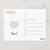 写真モダン卒業ありがとう ポストカード (裏面)