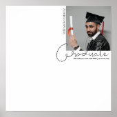 写真モダン卒業のゲストメッセージ ポスター (正面)