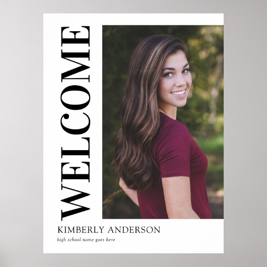 写真モダン卒業へようこそ ポスター (正面)