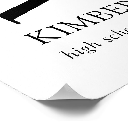 写真モダン卒業へようこそ ポスター (角)