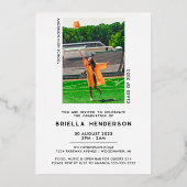 写真モダン卒業エレガントパーティー 箔招待状 (裏面)