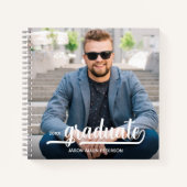 写真モダン卒業ゲストブック ノートブック (正面)