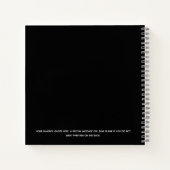 写真モダン卒業ゲストブック ノートブック (裏面)