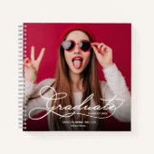 写真モダン卒業ゲストブック ノートブック (正面)