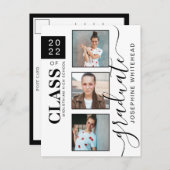 写真モダン卒業コラージュ2022はがき ポストカード (正面/裏面)