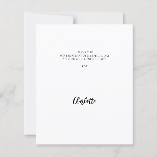 写真モダン卒業サンキューカード (裏面)