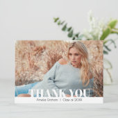 写真モダン卒業サンキューカード サンキューカード (スタンド正面)