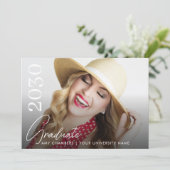 写真モダン卒業スクリプト 招待状 (スタンド正面)