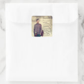 写真モダン卒業ステッカー スクエアシール (バッグ)