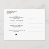 写真モダン卒業タイポグラフィ インビテーションポストカード (裏面)