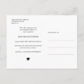 写真モダン卒業タイポグラフィ 案内ポストカード (裏面)