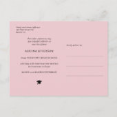 写真モダン卒業タイポグラフィ 案内ポストカード (裏面)