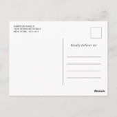 写真モダン卒業パーティー招待状でドライブ ポストカード (裏面)