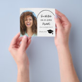 写真モダン卒業パーティー日付の保存 チラシ (手)