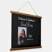 写真モダン卒業パーティー歓迎サイン 吊り下げ型タペストリー (傾斜あり)