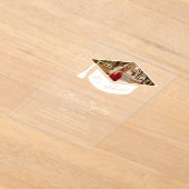 写真モダン卒業パーティー アクリル招待状 (レイダウン)