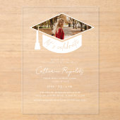 写真モダン卒業パーティー アクリル招待状 (正面)