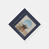 写真モダン卒業パーティー スタンダードカクテルナプキン (角)