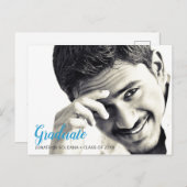 写真モダン卒業パーティー ポストカード (正面/裏面)