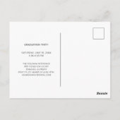 写真モダン卒業パーティー ポストカード (裏面)