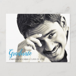 写真モダン卒業パーティー ポストカード