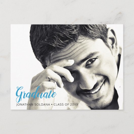 写真モダン卒業パーティー ポストカード (正面)