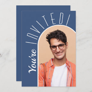 写真モダン卒業パーティー 招待状