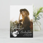 写真モダン卒業パーティー 招待状 (スタンド正面)