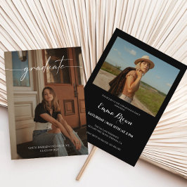 写真モダン卒業パーティー 招待状