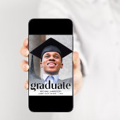 写真モダン卒業パーティー 招待状