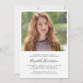 写真モダン卒業パーティー 招待状 (裏面)