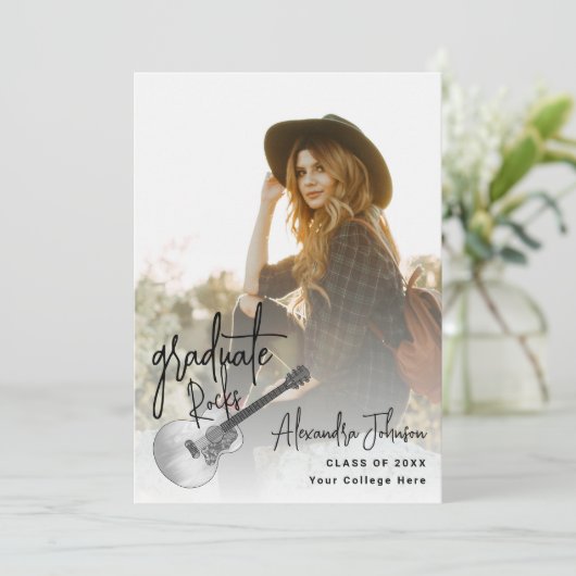 写真モダン卒業パーティー 案内状 (スタンド正面)