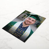 写真モダン卒業フォイル卒業発表 箔招待状 (回転した状態)