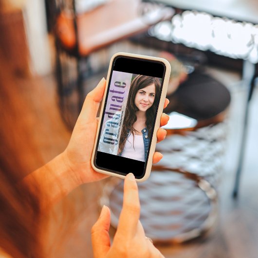 写真モダン卒業党のテンプレート 招待状