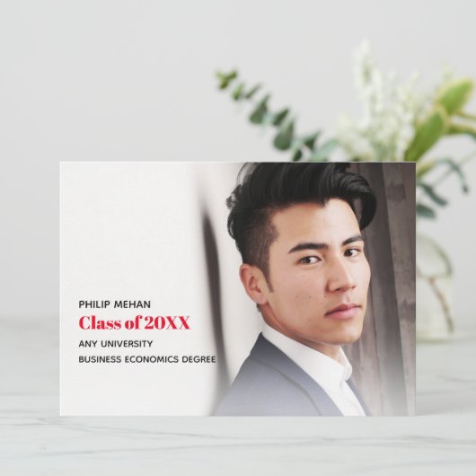 写真モダン卒業党の招待状 招待状 (スタンド正面)