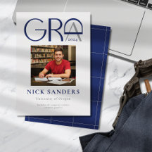 写真モダン卒業大学グレーブルー