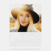 写真モダン卒業式アクリル標識 アクリルサイン (正面)