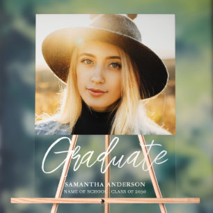 写真モダン卒業式アクリル標識 アクリルサイン