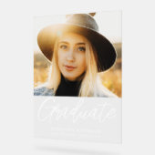 写真モダン卒業式アクリル標識 アクリルサイン (傾斜)