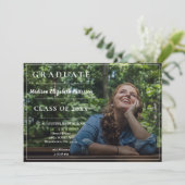 写真モダン卒業式オープンハウス 招待状 (スタンド正面)