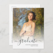 写真モダン卒業式2025 案内ポストカード (正面/裏面)