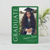 写真モダン卒業招待状 招待状 (スタンド正面)