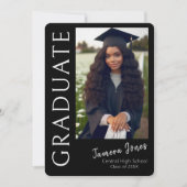 写真モダン卒業招待状 招待状 (正面)