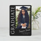 写真モダン卒業招待状 招待状 (スタンド正面)