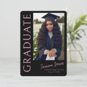 写真モダン卒業招待状 招待状 (スタンド正面)