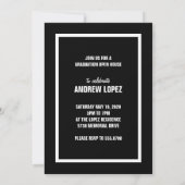 写真モダン卒業招待状 招待状 (裏面)