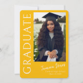 写真モダン卒業招待状 招待状 (正面)