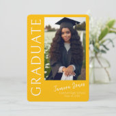 写真モダン卒業招待状 招待状 (スタンド正面)